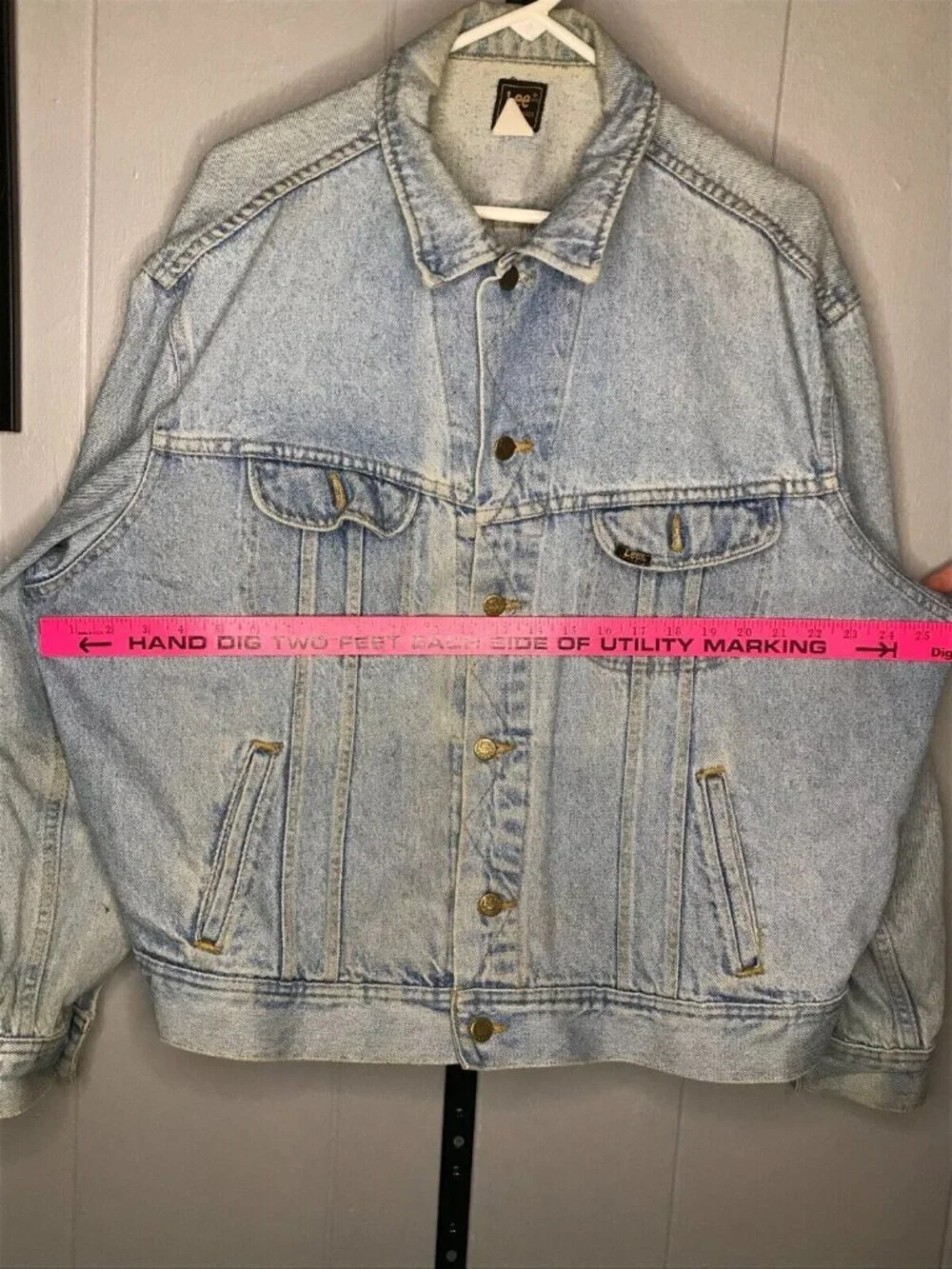 Vintage 70s LEE M.R Riders Jacket PATD-153438 USA Light-Wash denim sz XL